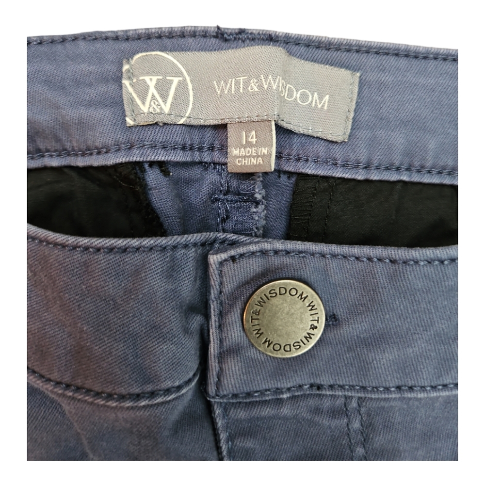 Wit & Wisdom Gray Slim Fit Cargo Pants Size 14 - Picture 3 of 6